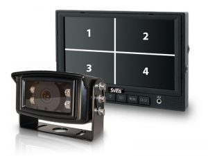 SVEN 7 inch quad set met monitor waarop meerdere beelden gelijktijdig kunnen worden bekeken, 1 A4 camera inclusief